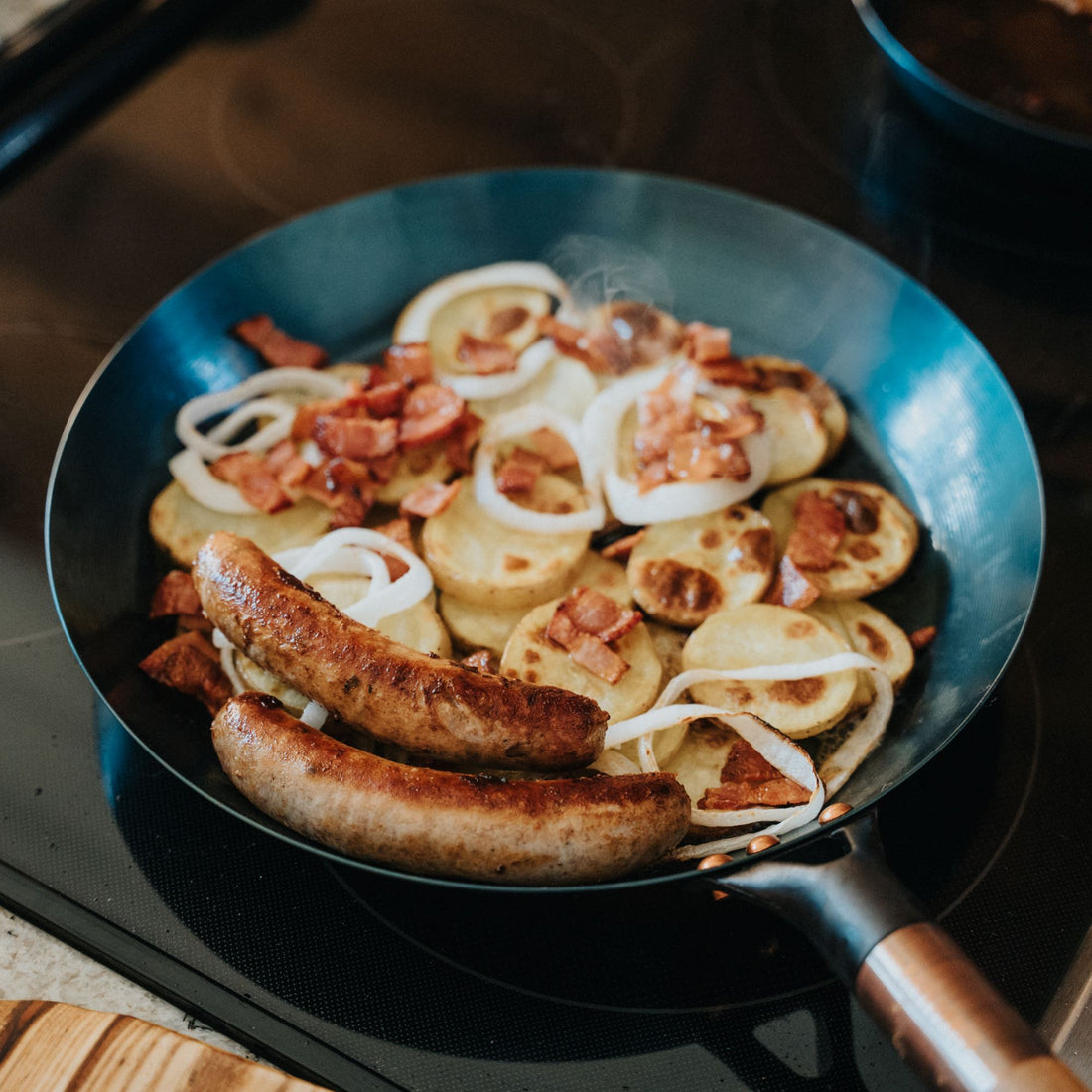 Blue Carbon Steel Skillet 2-Piece Set